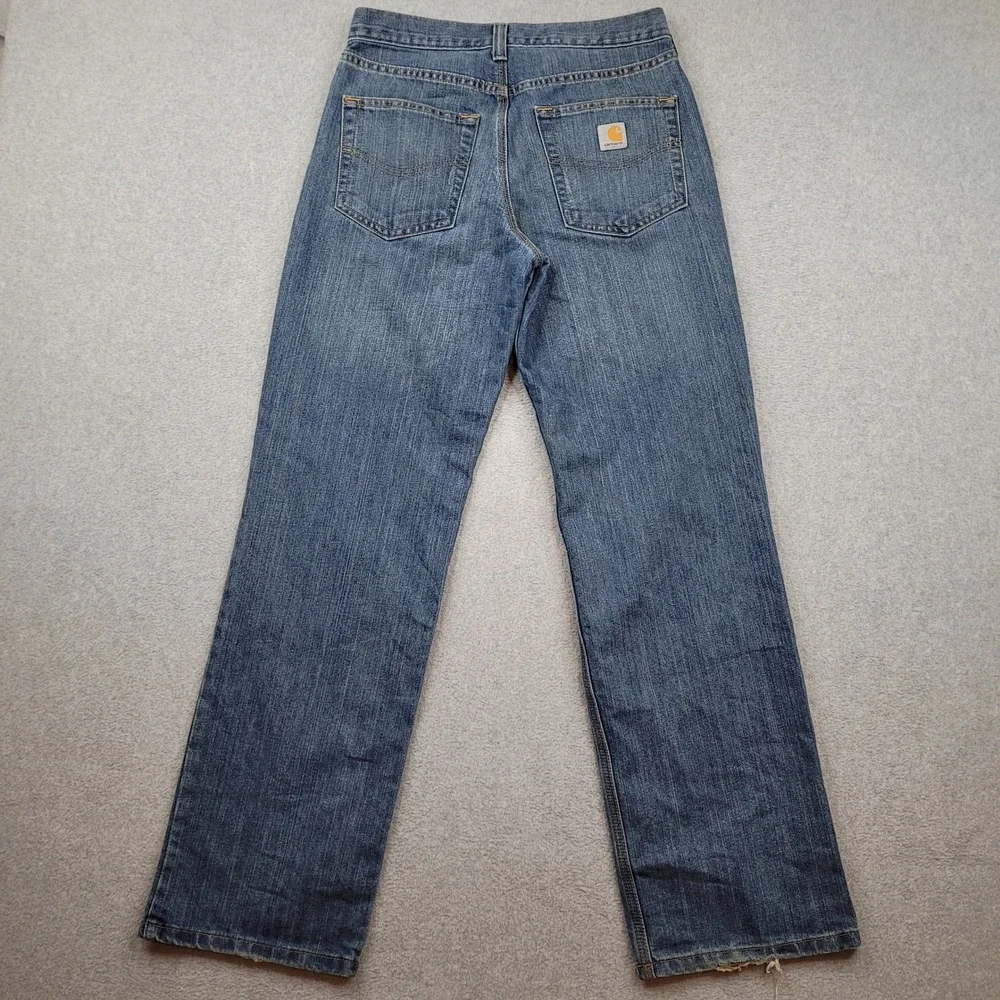 Carhartt Jeans Mens 30x32 Blue Straight Leg Rugged Flex Workwear 101483-980
